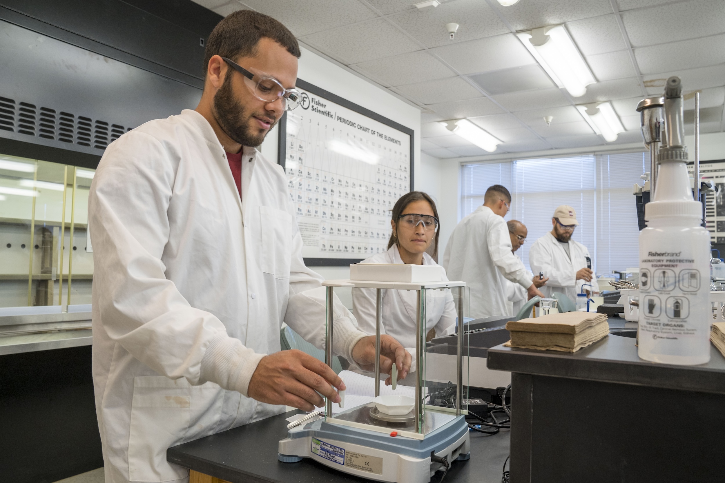 chemistry lab class UNC Pembroke