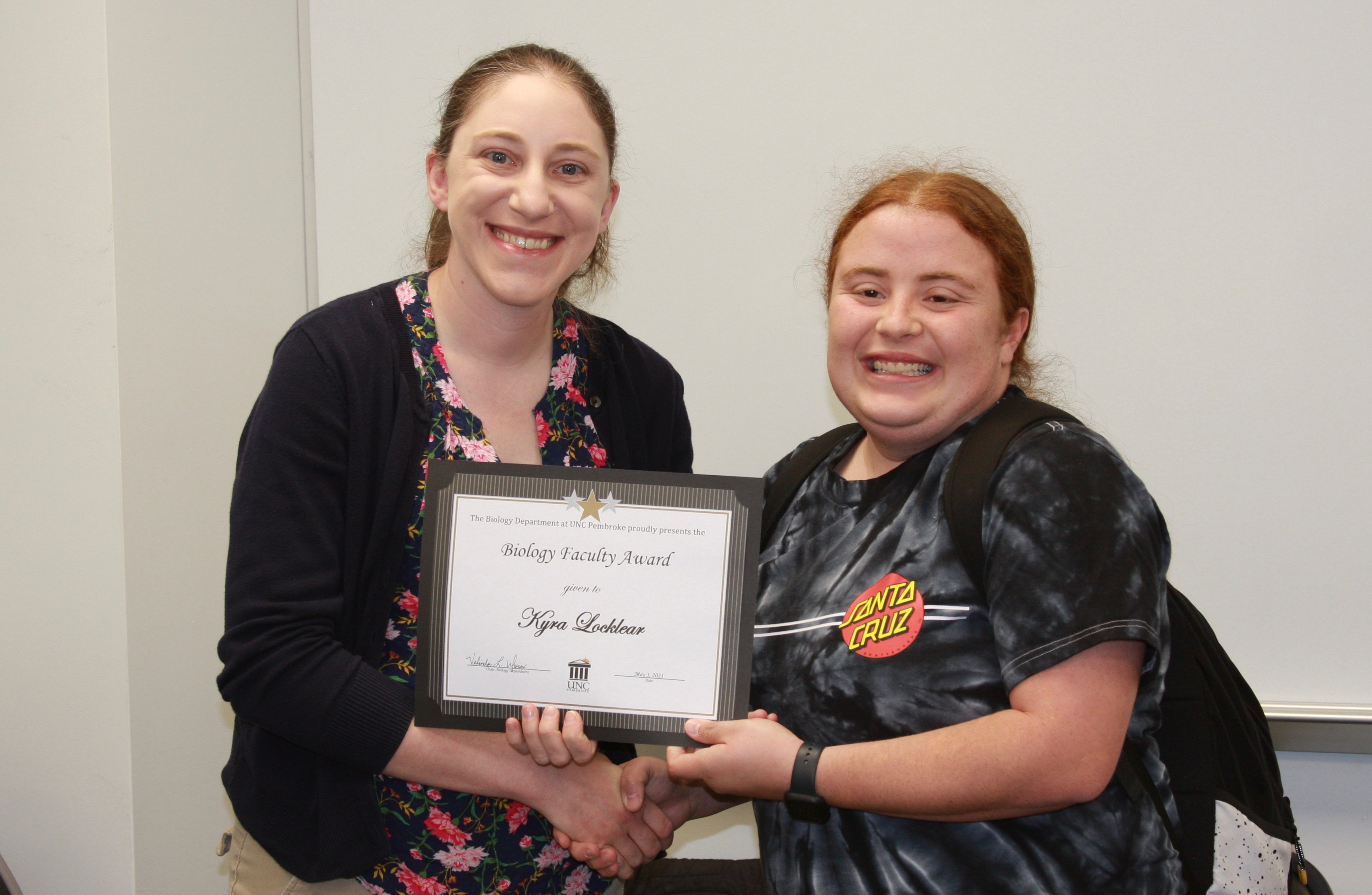 Biology faculty award UNCP