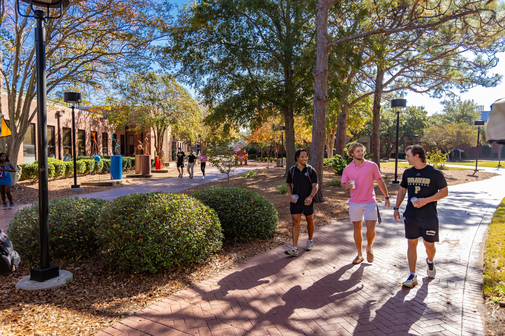 Students walking on campus