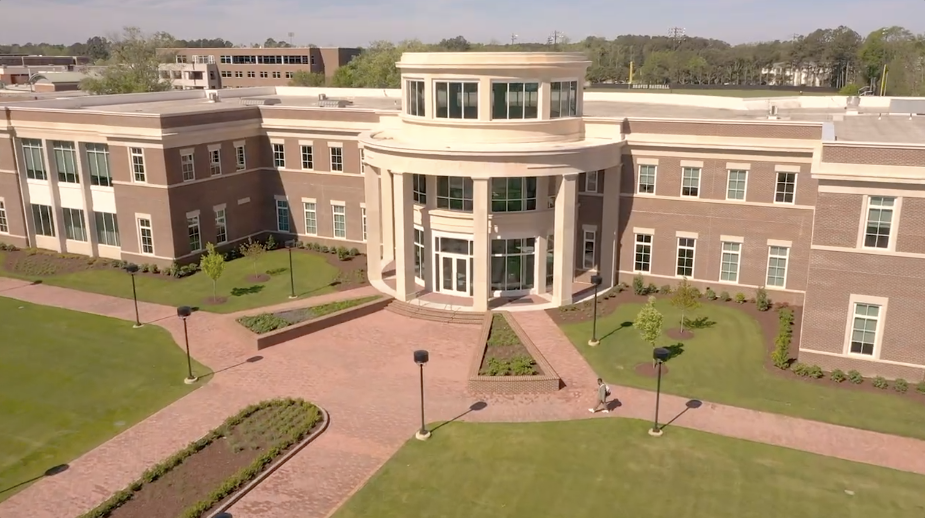 Aerial shot of Old Main