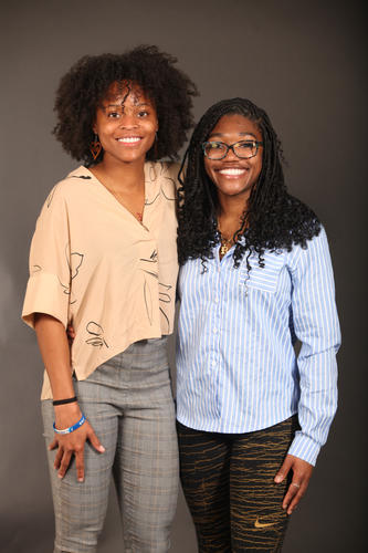 Students Armani Jones-Elliott (left) Raven Haston