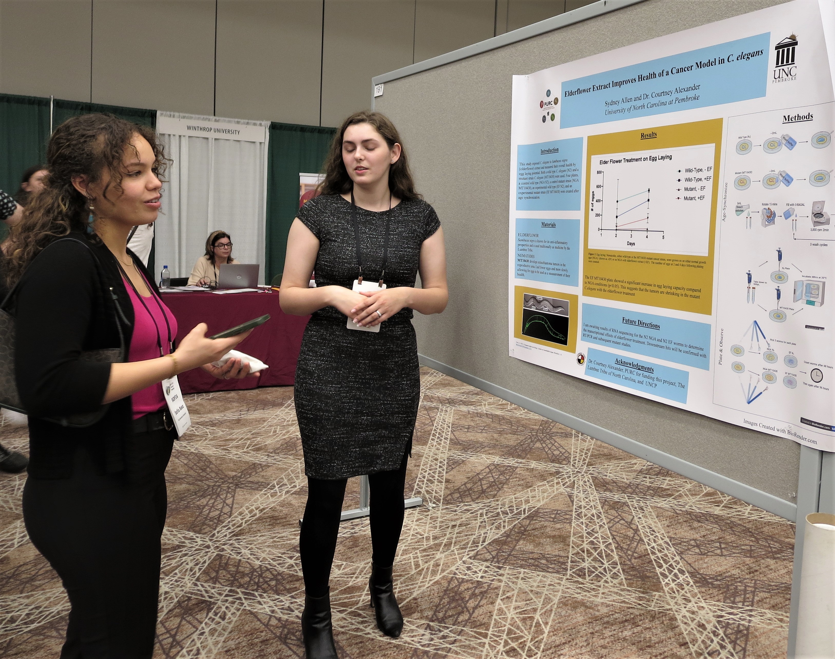 Sydney Allen (right) at the ASB conference