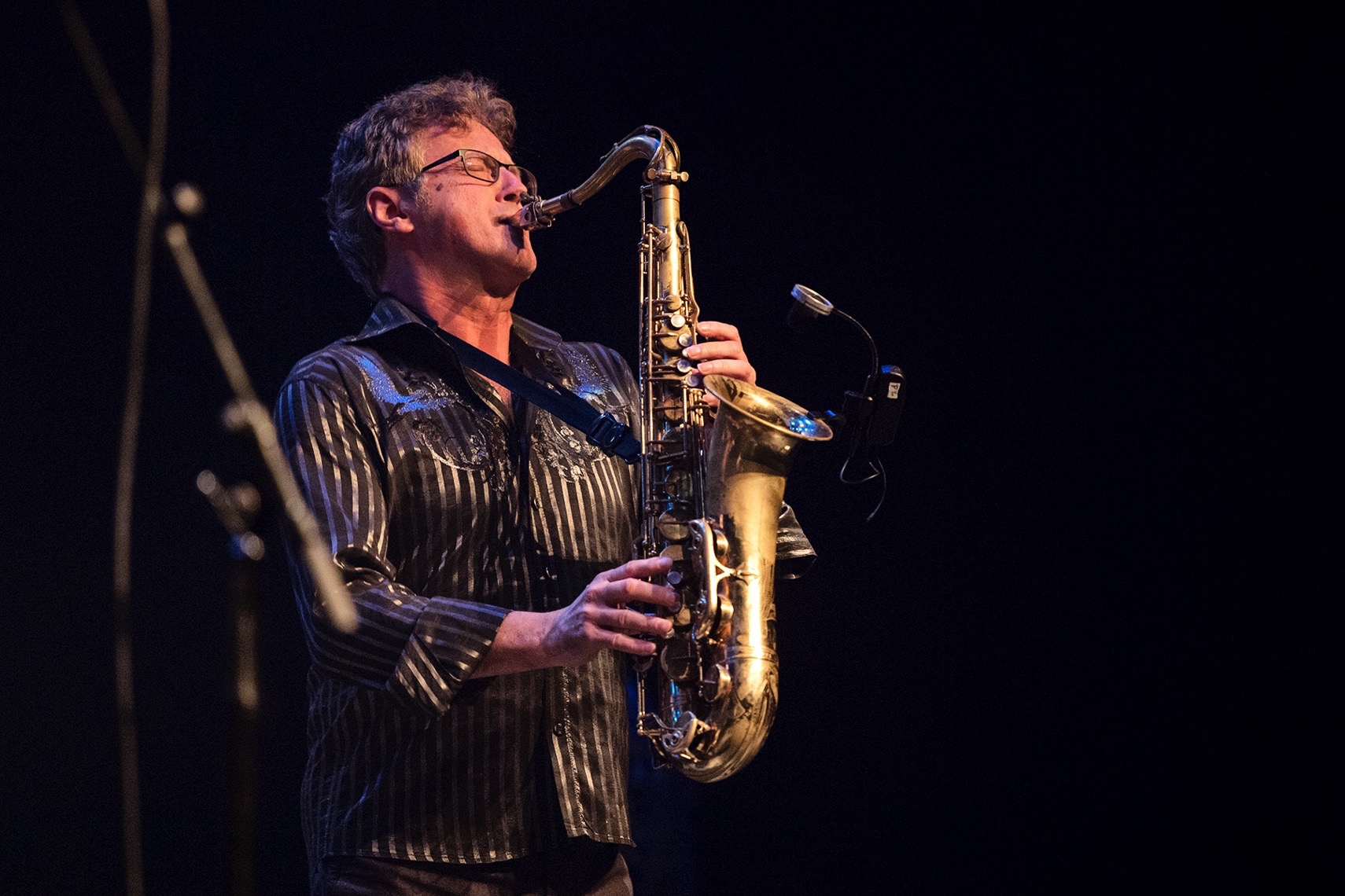 sax player from Brass Transit: The Musical Legacy of Chicago