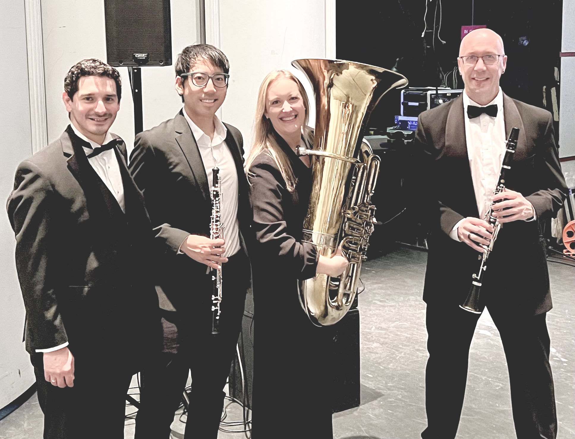 Lucas Scalamogna (left) Taiki Azuma, Joanna Hersey and Kevin Streich after a recent performance