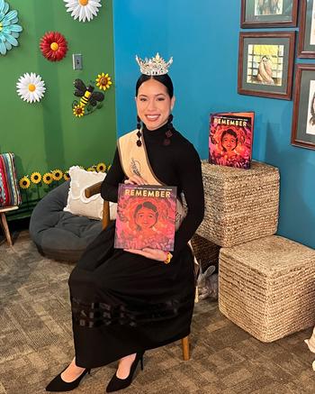 UNCP senior Jayla Locklear served as a guest reader as part of the "Book from the Nook" Native authors series hosted by the Museum of the Southeast American Indian.