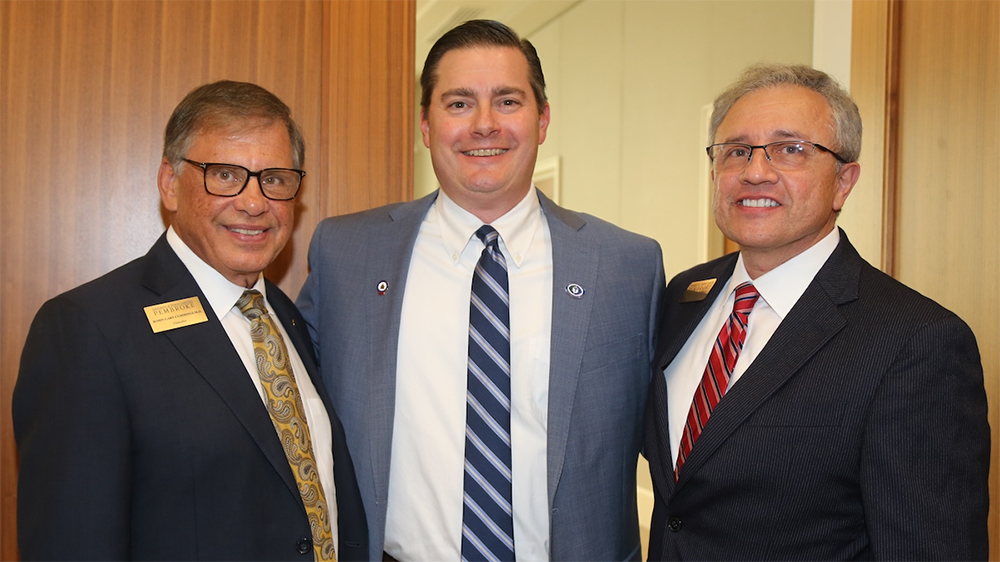 Chancellor Robin Cummings, Dr. Sean Smolenyak and Dr. Rich Castillo