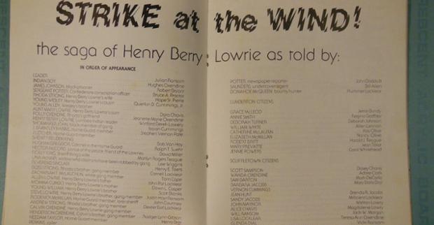 Strike at the Wind cast list