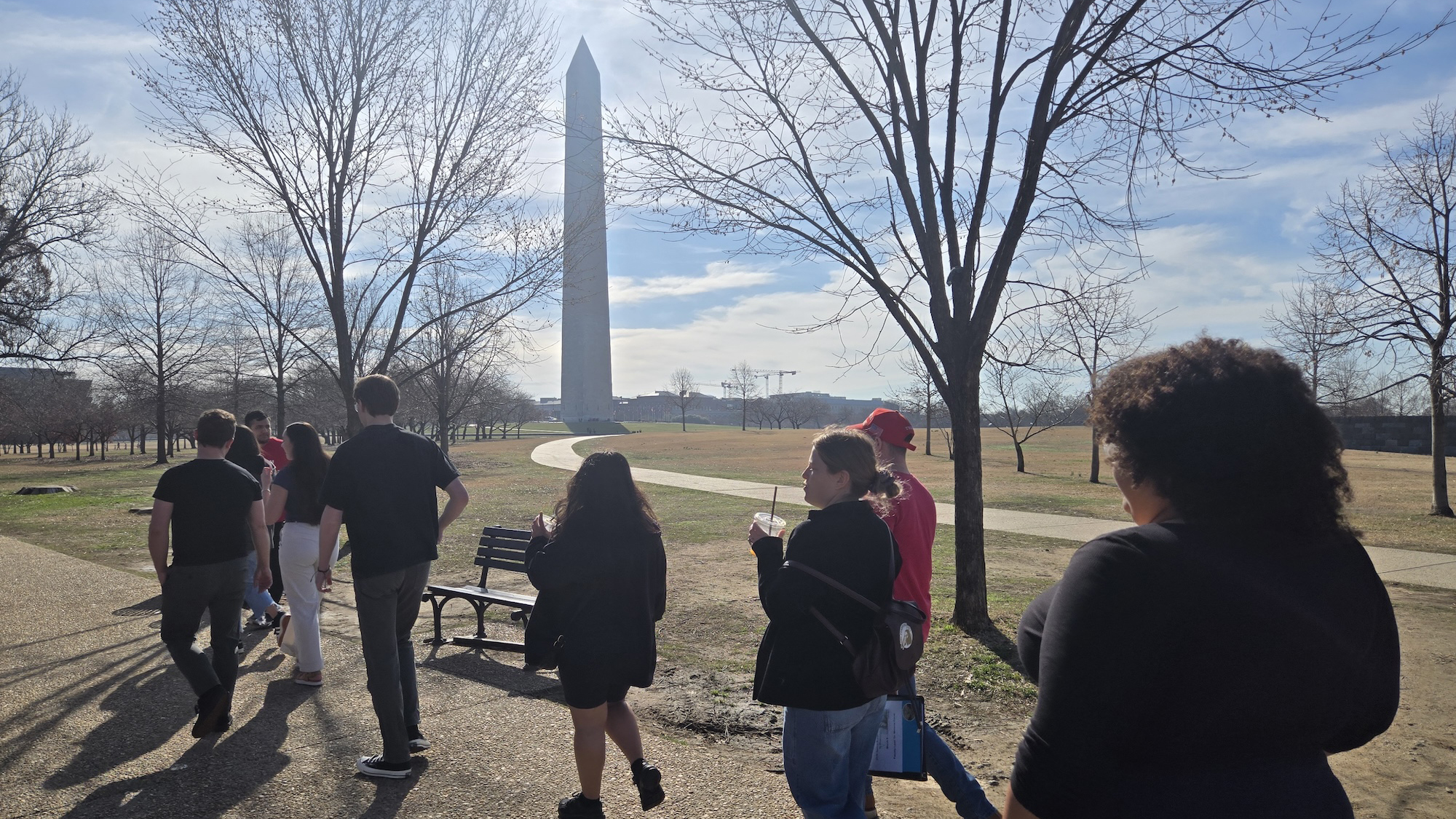 UNCP Study Away students on the National Mall, Washington, D.C.
