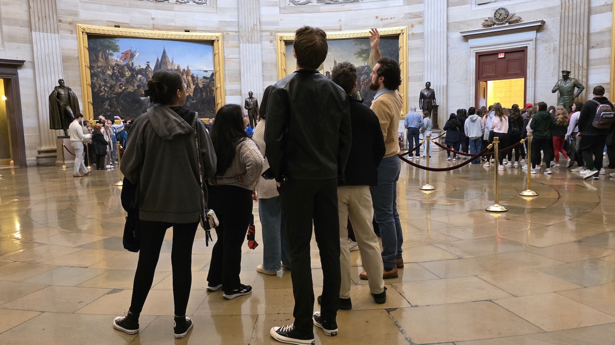 UNCP Study Away students touring the U.S. Capitol Rotunda
