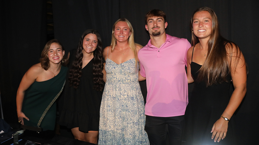UNCP student athletes pose
