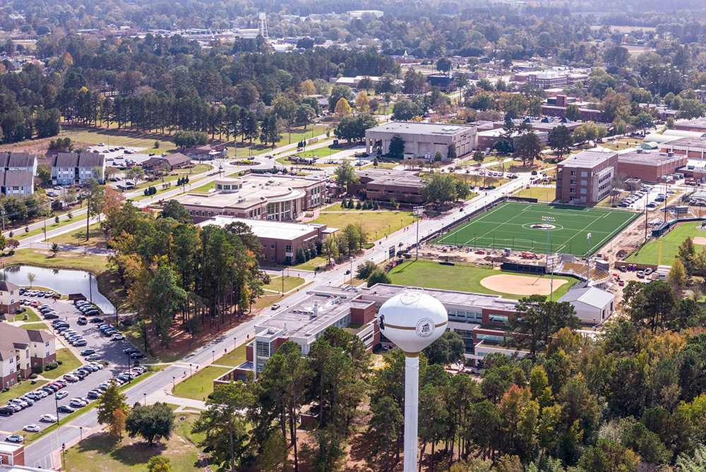 aerial view of campus