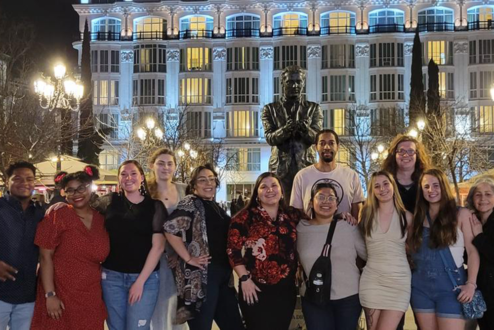 Madrid Ms. Lopez and students UNCP Study Abroad