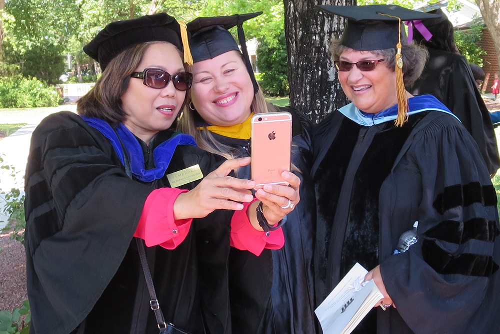 faculty at commencement