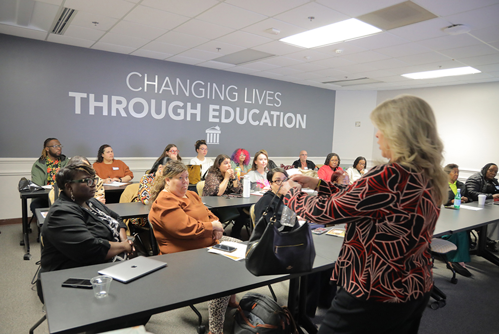 group of adult learners