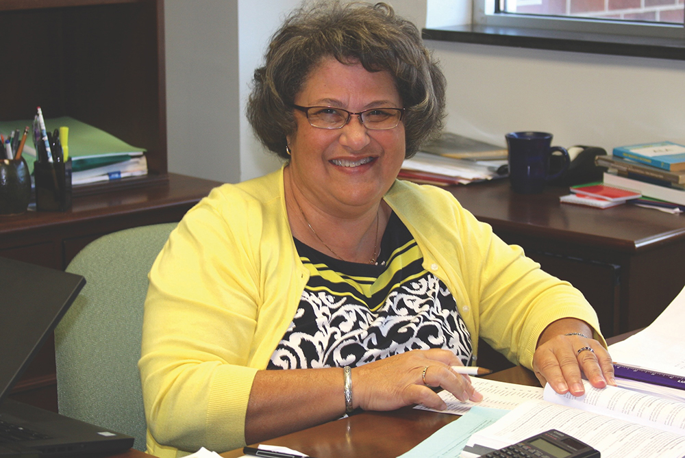 velinda woriax at her desk