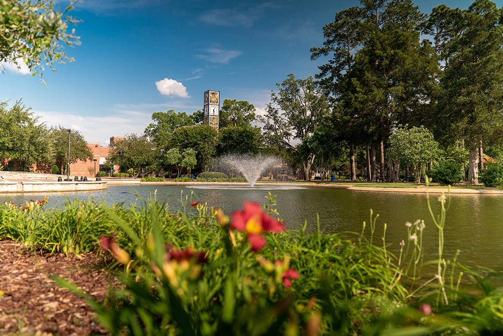 water feature at UNCP
