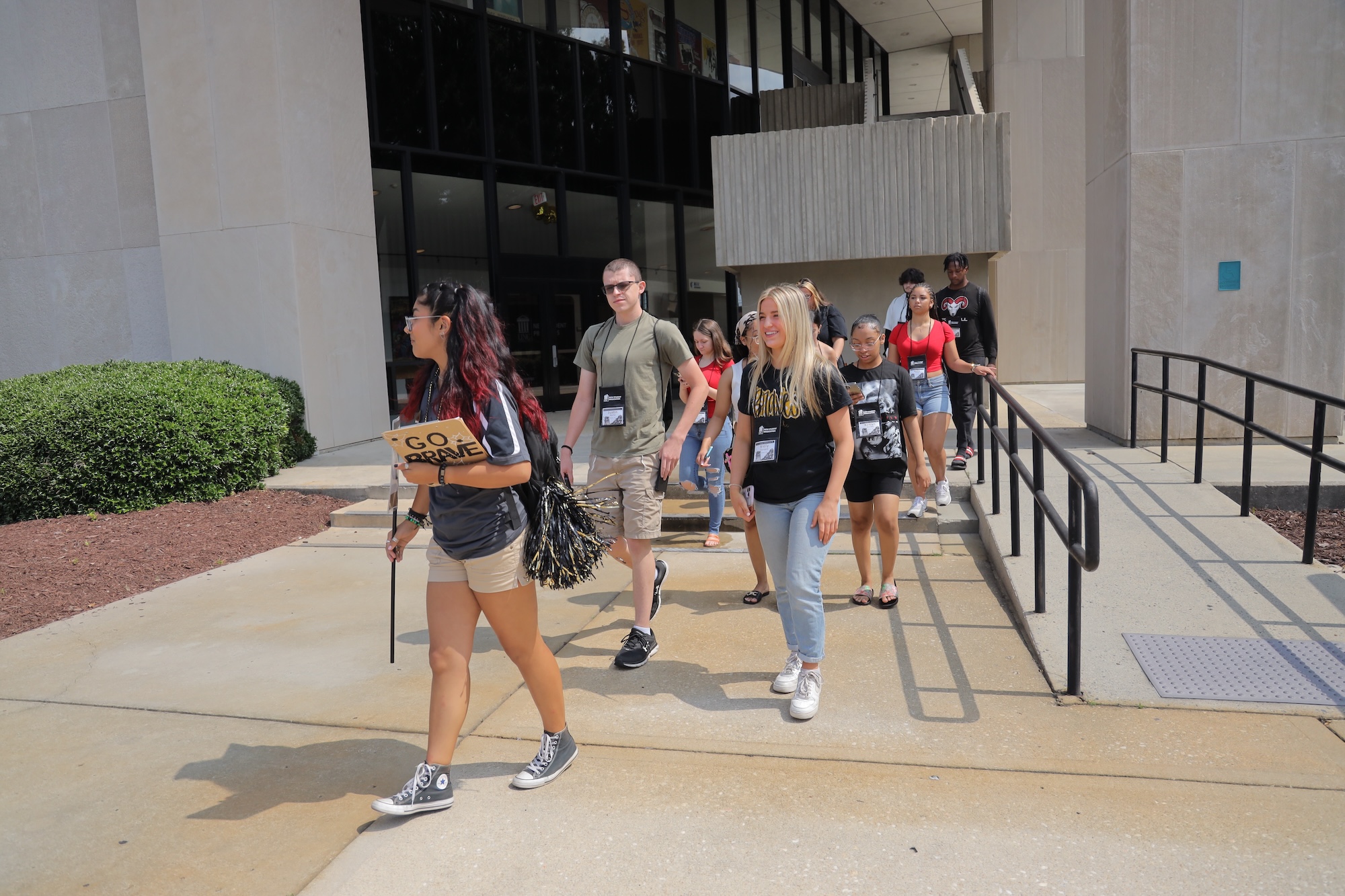 group tour around campus