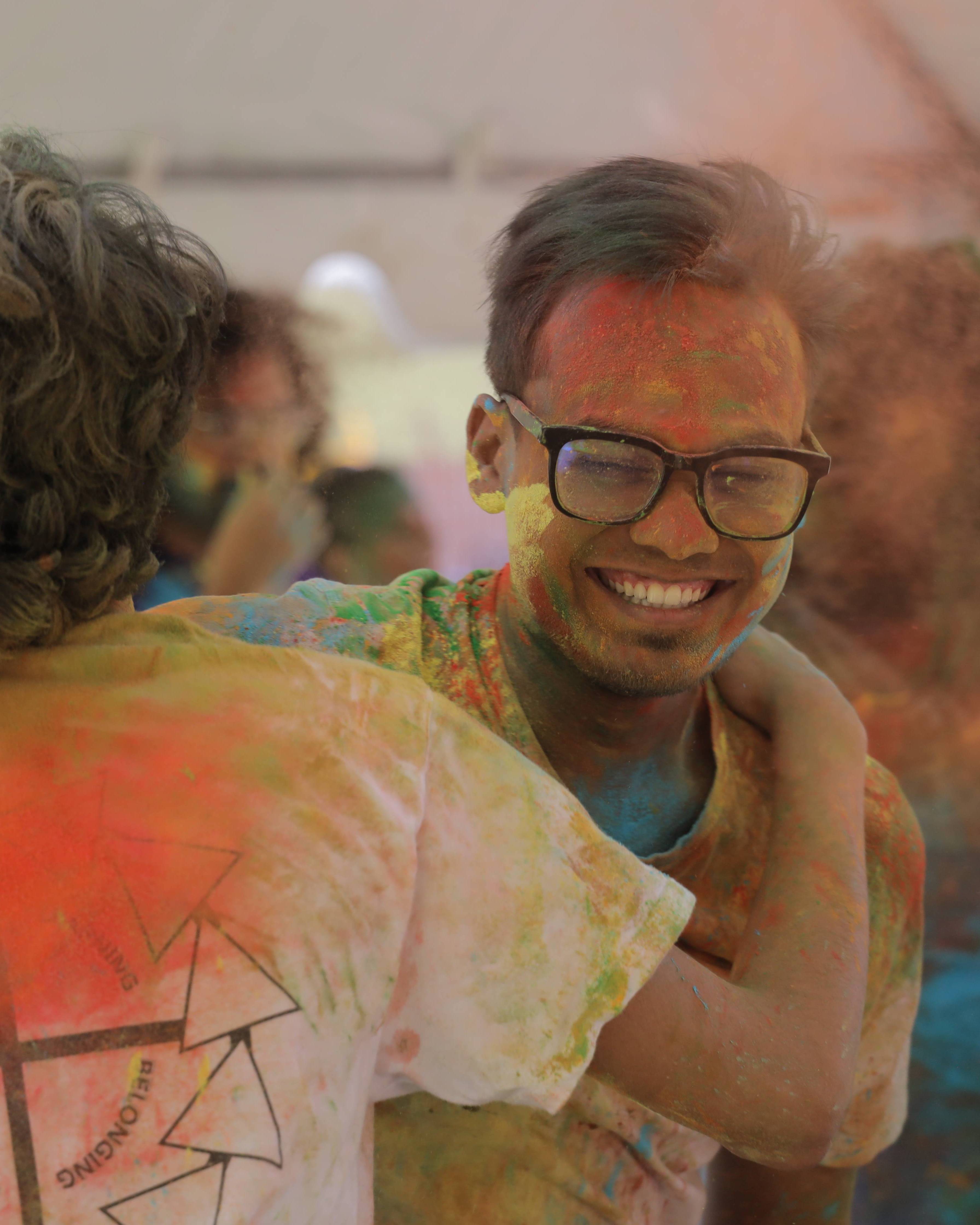 Students at the ASA Holi Festival of Color